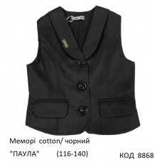 SuzieЖл 116-140меморі Жилетка для дівчинки Жл "ПАУЛА" чорний 116-140 5р.