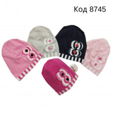 -- Maika Шапка трикотажна для дівчинки Польща  42-44/46-48   5шт.